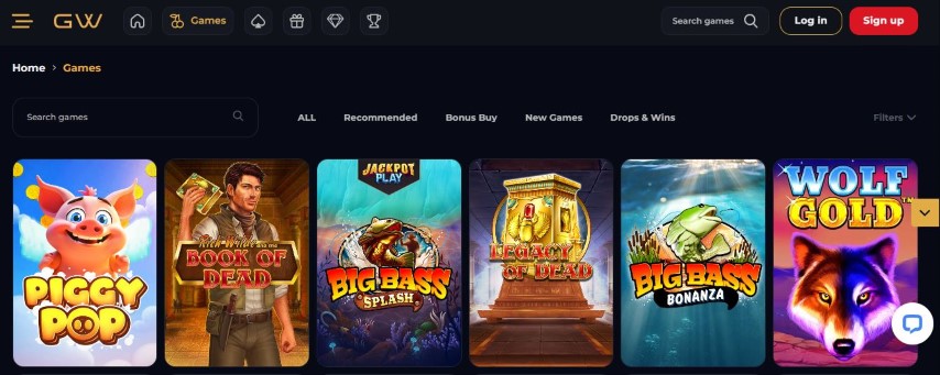 Browse and play popular slot games collection