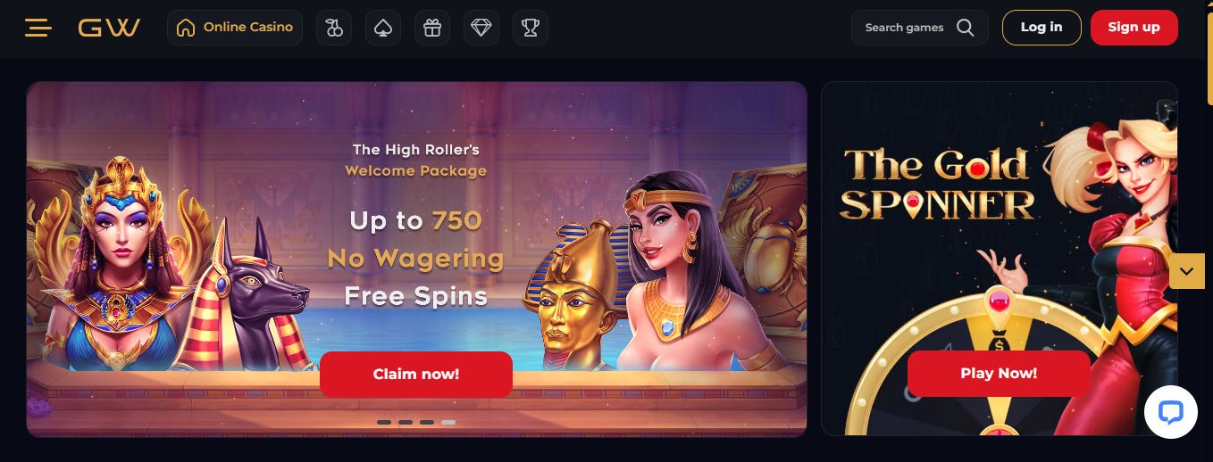 Claim GoldWin high roller welcome bonus package
